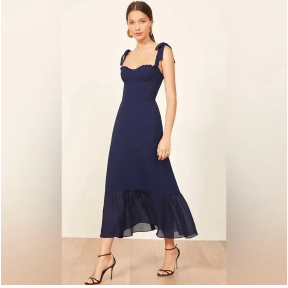 Reformation Navy Nikita Dress